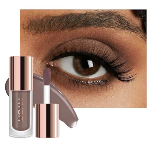 KYDA Liquid Matte Eyeshadow, Matte Taupe Dark Brown Eyeshadow, Long-wearing Crease-Resistant Velvet Eyes Tint, Smooth Cream-to-Powder Texture, Multiuse Eyes Makeup for Shadow & Face Contour