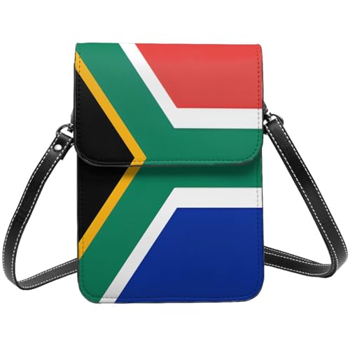 FOWIYRH South Africa flag Print Phone Purse Crossbody Bag - Women Small Cell Phone Wallet Shoulder Handbag Mini Casual Daily Crossbody Purse for Ladies