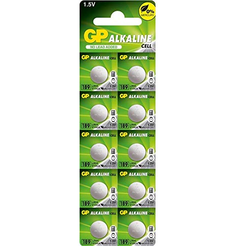 Best Price Square Button Cell, ALK 189 1.5V PK10 GP189-C10 by GP Batteries Cover