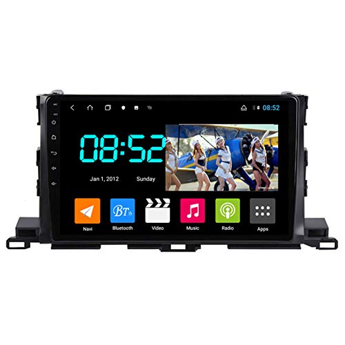 Radio de coche Android con manos libres y GPS para Toyota Highlander 2