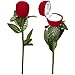 Juvale 2-Piece Rose Ring Box Set - Satin Rose Jewelry Gift Boxes for Anniversaries, Weddings, Birthdays