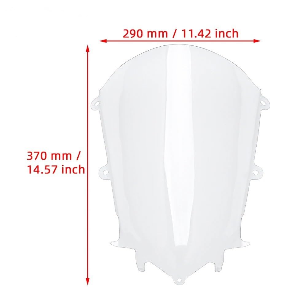 Dla Yamaha YZF 600 R6 2017-2024 Szyba Przednia Motocyklowa Double Bubble Szyba Motocyklowa