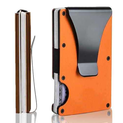 Image of Minimalist Wallet with RFID Blocking,Slim Credit Card Holder with Aluminum Money Clip wallet for Men and Women,Metal Wallets for Mens Front Pocket as Gifts