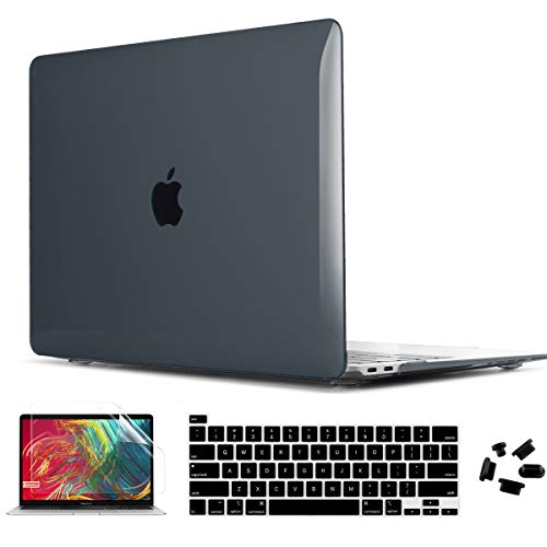 CiSoo Crystal Black Case for MacBook Pro 16-inch 2019 A2141 Model with Keyboard Cover & Screen Protector, Plastic Hard Case Shell for New MacBook Pro 16