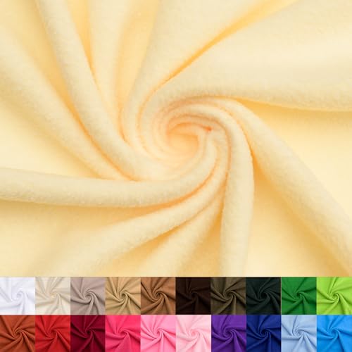 Pico Textiles 1 Yard Butter Yellow Fleece Fabric