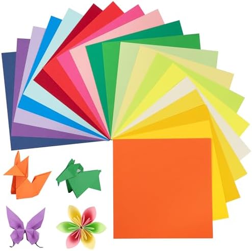 Papel de origami 240 hojas, 20 colores brillantes, 6 pulgadas, 80...