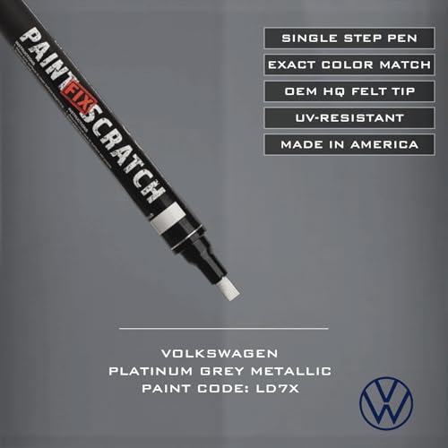 Image of Paint Scratch FixExact Touch Up Paint For Volkswagen Platinum Grey Metallic LD7X, Car Paint Pen, Auto Marker For Scratches, Fixed Keyed Car And Stone Chips, Manufacturer Exact Color Code Match (VW - Platinum Grey Metallic - LD7X)