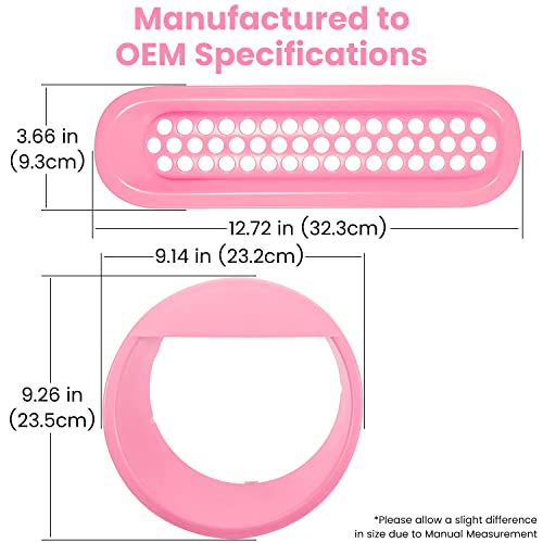 Image of Front Grille Mesh Inserts & Headlight Cover for Jeep Wrangler JK JKU Sport Freedom Rubicon Sahara Unlimited 2007-2018 Exterior Accessories Clip-in Grille Guard Headlight Bezels Trim (Matte Pink)