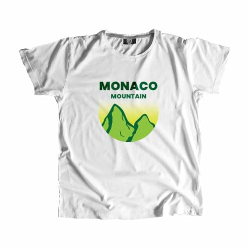 T-shirt Monaco Mountain Men blanc confortable contre la chaleur et la sueur