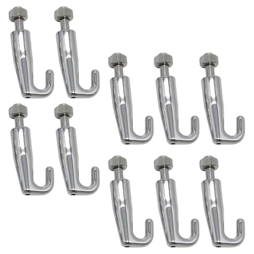 Image of Pack of 10 Stainless Steel Adjustable Picture Hanging Hooks Metal Photo Hangers Artwork Hook for Art Gallery Systems