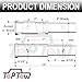 TOPTOW Hitch Extender, Fits for 2 inch Receiver, 7 inch Extension Length, with 5/8 inch Hitch Pin