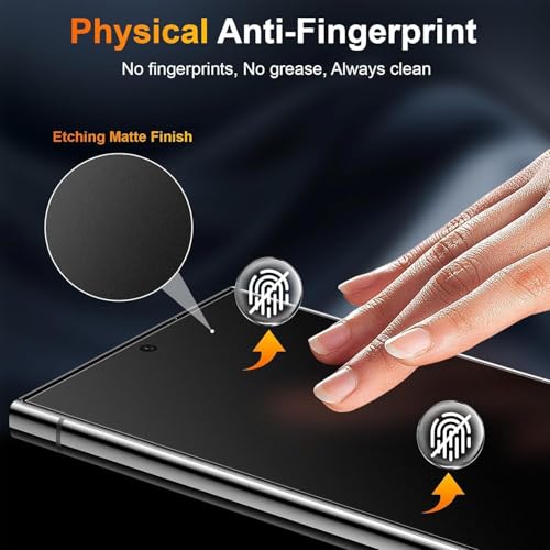 Image of FabeKeee Matte Tempered Glass for Samsung Galaxy S26 [Ultrasonic FingerPrint Unlock] 9H Screen Guard Protector Anti-FingerPrint - Installation Kit