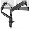 Suprogear Dual Monitor Mount, Heavy Duty Monitor Arm for 2 Ultrawide Monitors, Fits Screen up to 35 Inch, 26.4lbs Each, with C Clamp and Grommet Base, Black