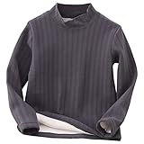 Langarm Rollkragen Pullover T-Shirt Top für Kinder ist leicht und hat eine weiche untere Schicht, ideal für verschiedene Aktivitäten.
