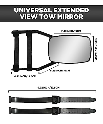 Aociska 637HSJYCJ001 Car Tow Mirrors,Universal Clamp-On Towing Mirror 360 Degree Rotation Adjustable Towing Mirror,Rv Leveling Blocks Rear View Side Clip thumb #5