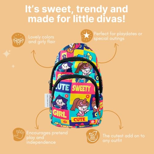 Image of Cots and Cuddles 10pc Girl Print Colourful Cross body Bags for Boys and Girls Kids School, Picnic, Return Gifts, Office