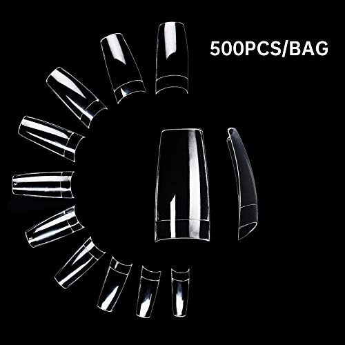 500 Stück Acryl Falsche Künstliche Nägel Tips Französisch Nageltips für Gelnägel mit Box für Frauen Mädchen (transparent… – Bild 7