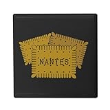 Aimant Frigo Céramique Carré - Nantes Biscuit France Ville Sucrerie - Format 5x5cm -Magnet Décoratif Souvenir pour Réfrigérateur et Tableau Magnétique Imprimé en France