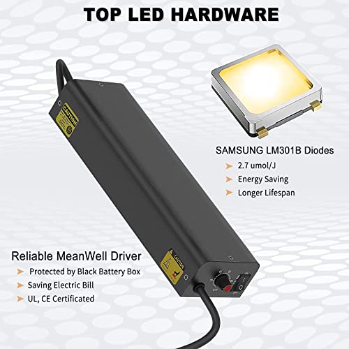 Naimp Grow Lights For Indoor Plants, Led Grow Lights, 120W Full Spectrum Led Grow Light With Samsung Leds & Meanwell Driver, Dimmable Plant Grow Light For Seed Starting, 3X3 Ft Coverage Growing Lamps #TOP1