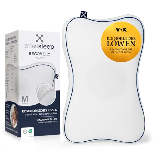 smartsleep Orthopädisches Kissen - Nackenstützkissen Recovery Pillow Ergonomisches Nackenkissen - Memory Foam Kopfkissen mit Kopfmulde HWS-stützend für Rücken- & Seitenschläfer