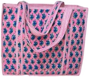 Large Quilted Reusable Grocery Bags Lightweight Durable Shopping Bags Eco friendly Daily Use Sustainable Grocery Bag