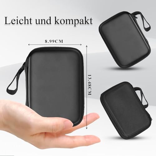 APKOL Tasche Kompatibel mit Nelko P21 Case, SUPVAN E10/E16 Beschriftungsgerät, für PRT/NIIMBOT D110/Pristar P15 Labeldrucker Mini Bluetooth Handgerät Etikettendrucker (nur Tasche)-Schwarz