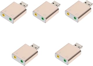 Parliky Computer Adapters for Laptops Board Adapter Accessory Stereo Interface With Head USB Sound To Audio External Aux Jack Microphone Sound Effects Sound Effects Board