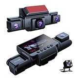 Câmera veicular de 4 lentes para carros, aplicativo WiFi, DVR, proteção panorâmica de 360 graus, WDR, HD 1080p, câmeras frontais internas e traseiras, gravador de vídeo de visão noturna