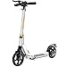 LJHBC Monopattino con Freno a Mano a Disco, Equitazione all'aperto Scooter Portatile con Ruote da 200 mm Doppia Sospensione Pieghevole per Ragazzi pendolari dai 12 Anni in su (Color : White)
