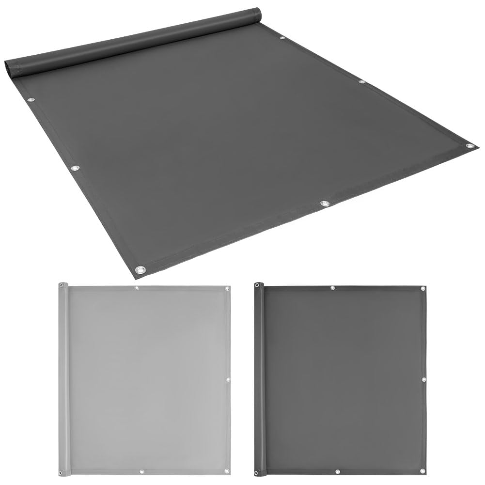 1.5x2m Impermeable Toldo Vela de Sombra, Protección Rayos UV,Rectangular Toldos Exterior Terraza,Pantalla Privacidad Balcon,para Exteriores, Terrazas,Pergola, Jardín（Gris Oscuro） — view 8