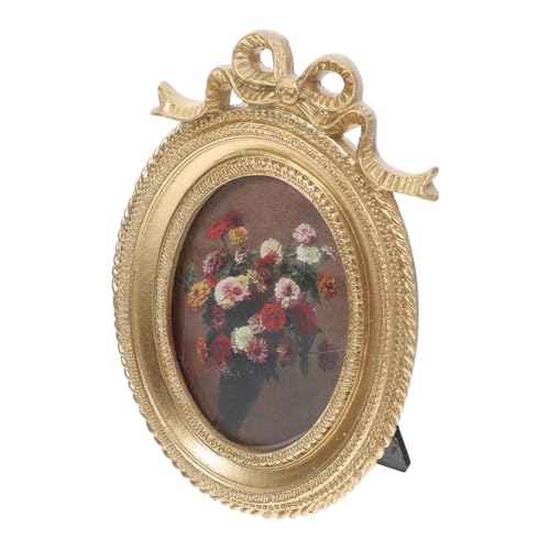 MUELODSIC Marco De Fotos Ovalado De Europeo Portafotos De Resina Vintage Para Pared Decoración Creativa Para Dormitorio