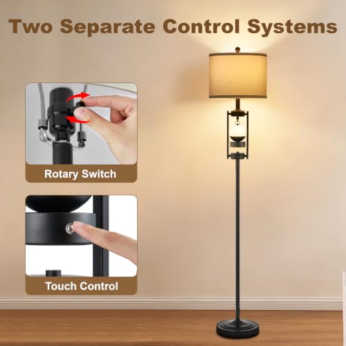 65'' Floor Lamp with Portable Nightlight, Standing Lamp with USB C+A - 47.99 w/ Code + 40% Off Code VA4FFQCT - image 2