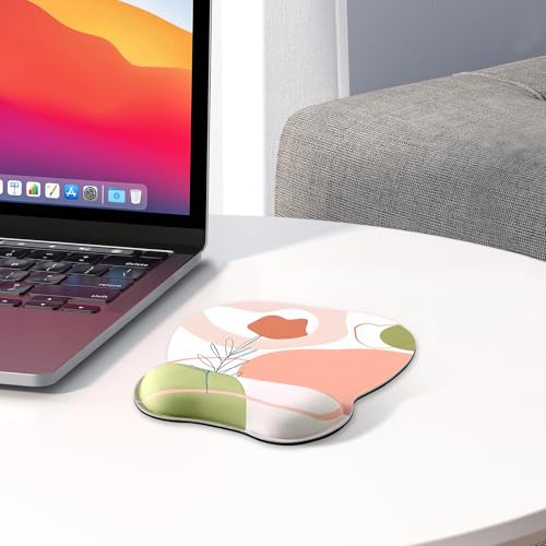 Image of EooCoo Ergonomic Mouse Pad with Wrist Support, Mousepad with Memory Foam Wrist Rest and Non-Slip Base for Computer, Cafe, Home & Office, 9.64 x 8.26 in Office Desk Accessories