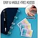 Essex Wares - 300 Pieces - Transparent Sticky Notes Tabs with Case - 5 Boho Colors - 3 Cases - 1.8
