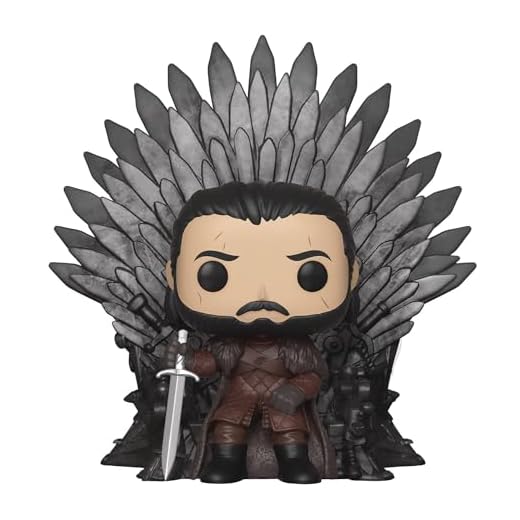 Funko - Pop! Deluxe: Game of Thrones S10: Jon Snow Sitting on Iron Throne Figura Coleccionable, Multicolor (37791)
