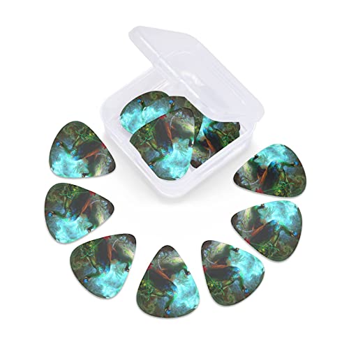 Ensemble de 12 médiators de guitare paon coloré pour guitare acoustique, guitare électrique, contrebasse, ukulélé - Les Beatles, Paul McCartney, John Lennon, RIngo Starr, George Harrison Ensemble de 12 médiators de guitare paon coloré pour guitare acoustique, guitare électrique, contrebasse, ukulélé – Image 7