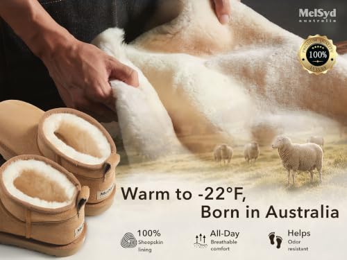 Image of 100% Sheepskin Mini Boots with Arch Support Options: Warm to -22F