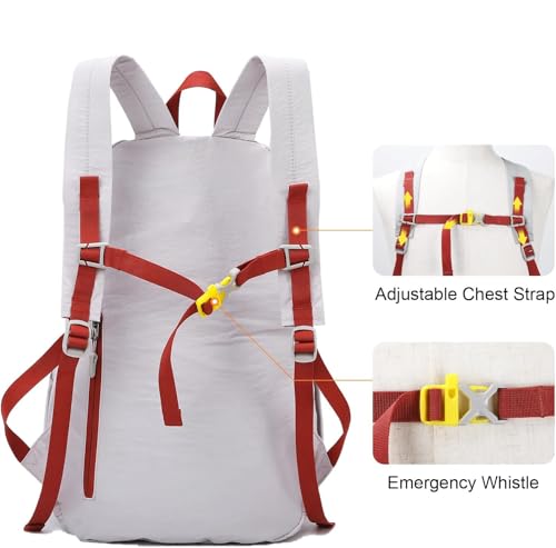 Mochila plegable ligera impermeable 25L para senderismo miniatura 5