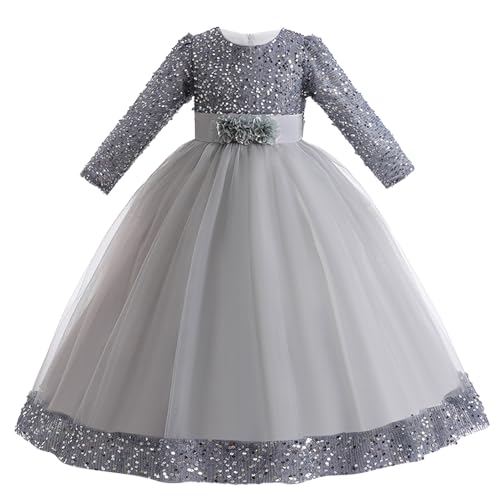 Vestito da festa per ragazze, elegante, lunghezza alla caviglia, in