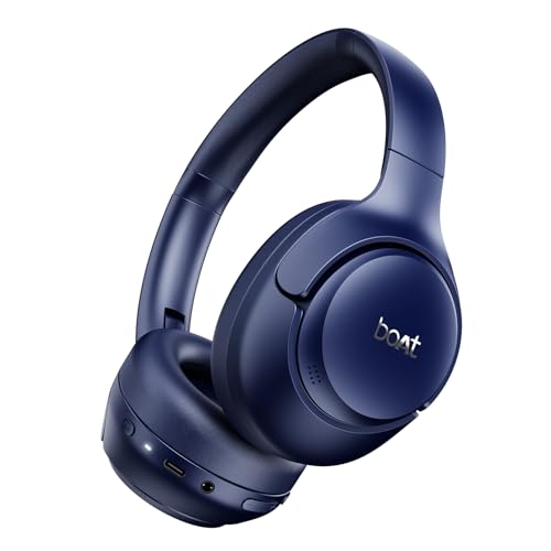 Image of Boat Rockerz 551 ANC Pro(2025 Launch),42Db Adaptive Hybrid,App Support,72Hrs Battery,40Mm Titanium Drivers,Enx Tech,Foldable Cups Bluetooth Over Ear Headphones,Wireless Headphone with Mic(Bold Blue)