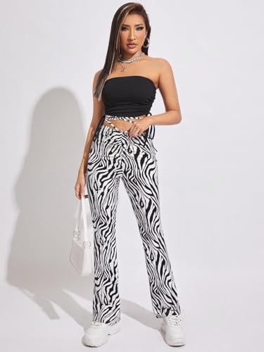 Image of KOTTY Women's Stylish Flared Printed Party Pants