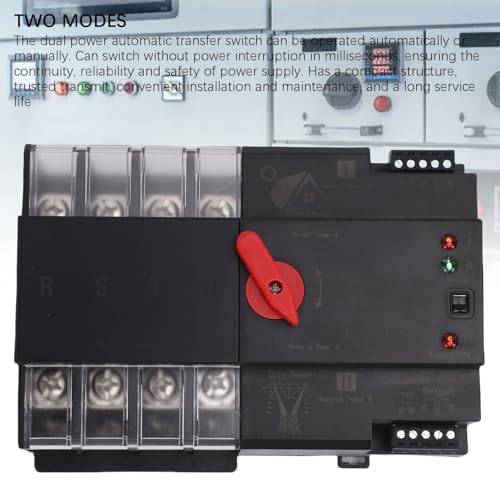 Commutateur de transfert automatique rail Din 4P AC 100A double alimentation - 4