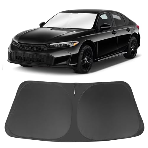 Image of Windshield Sun Shade Custom Fit for 2022 2023 2024 2025 2026 Honda Civic 11th Gen Accessories Foldable Sunshade Sun Blocker Protect Car from Sun Rays & Heat Damage Keep Car Cooler