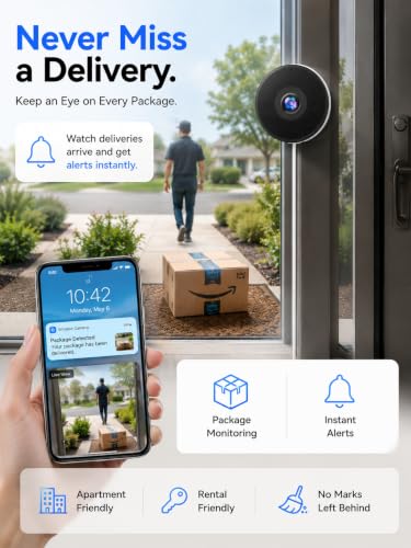 Image of DYPCO Window Camera, 2K Indoor Window Camera with 5G & 2.4G WiFi, Plug-in Window Camera for Home Security, Pet & Baby Monitor, Color Night Vision, Motion Detection, 2-Way Audio, App Control (White)
