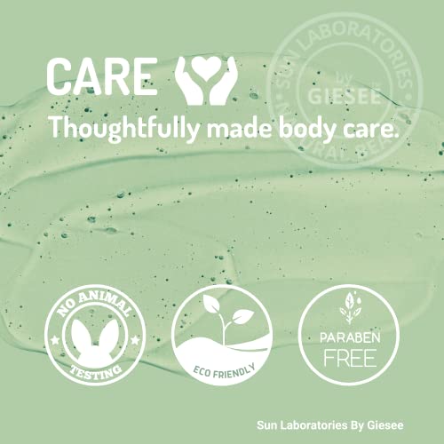 Sun Labs Unscented Exfoliating Body Scrub With Loofah Sponge Mitt For Soft Skin - 8 Fl. Oz. Bottle #TOP5