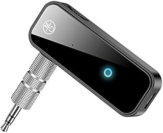 GMCELL Bluetooth 5.0 Adapter 3.5mm Jack Aux Dongle, 2-in-1 Wireless Transmitter/Receiver for TV Audio, Projector, PC, Headphone, Car