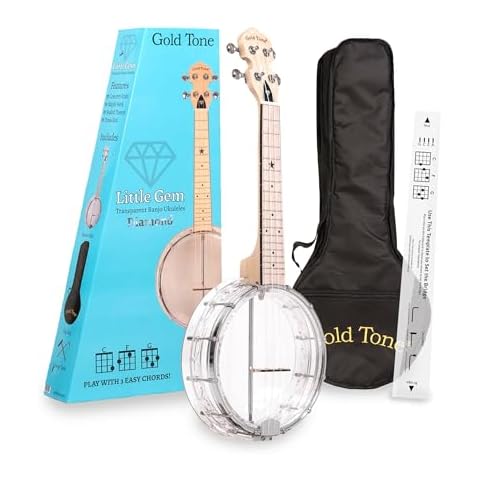 Gold Tone Little Gem Ukes, 4-String Ukulele, Right, Clear (LG/D) Cover