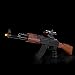 Fun Central AU040, 1 Pc 33" LED Flashing Light Up AK7744B Rifle with Shooting Sounds, Toy Light Up Gun For Kids, Toy Rifle Gun with Lights For Role Playing Game, Costume Party, Kids Outdoor Game