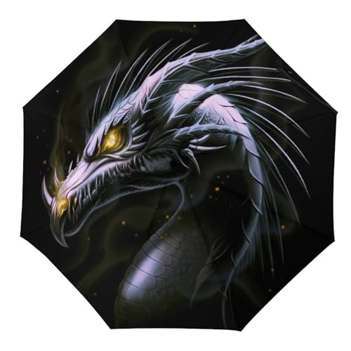 Parapluie automatique pliant avec motifs animaux rigolos pour grands et petits