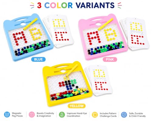 Image of Little B Magnetic Magpad Dot Drawing Board Art Game Toy for Kids. (Color as Per Stock)